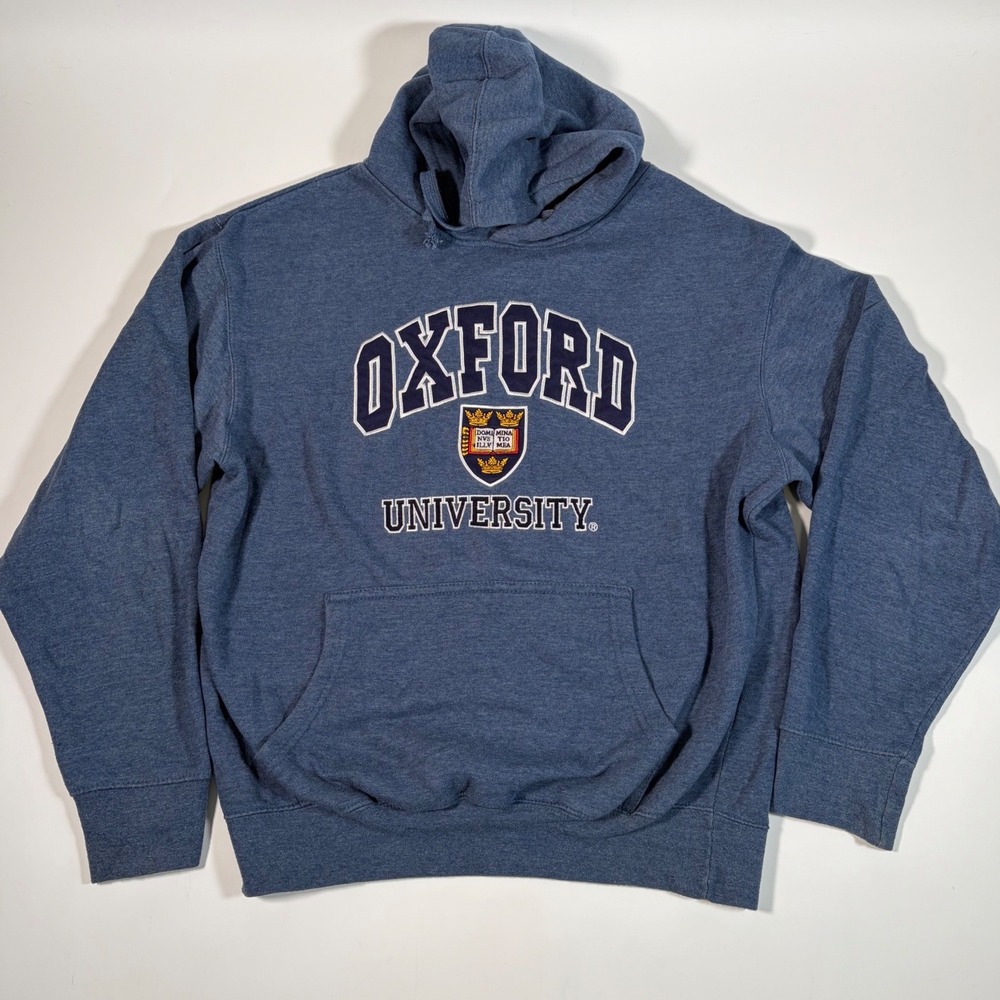 Oxford University Official Hoodie Men's XL Blue Crest Collegiate Pullover